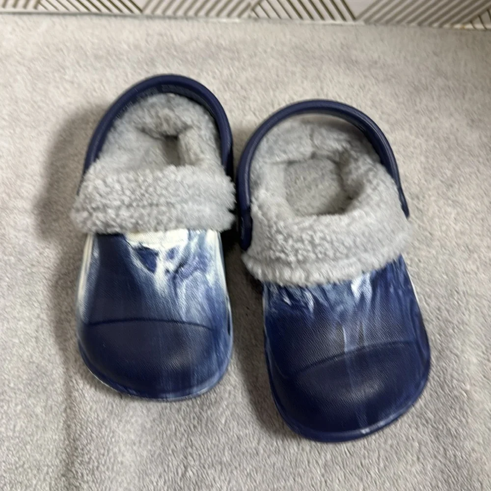 Striderite Cozy Lit Bray shoes size 5 baby Clogs Fleece Lining‎ slip-on